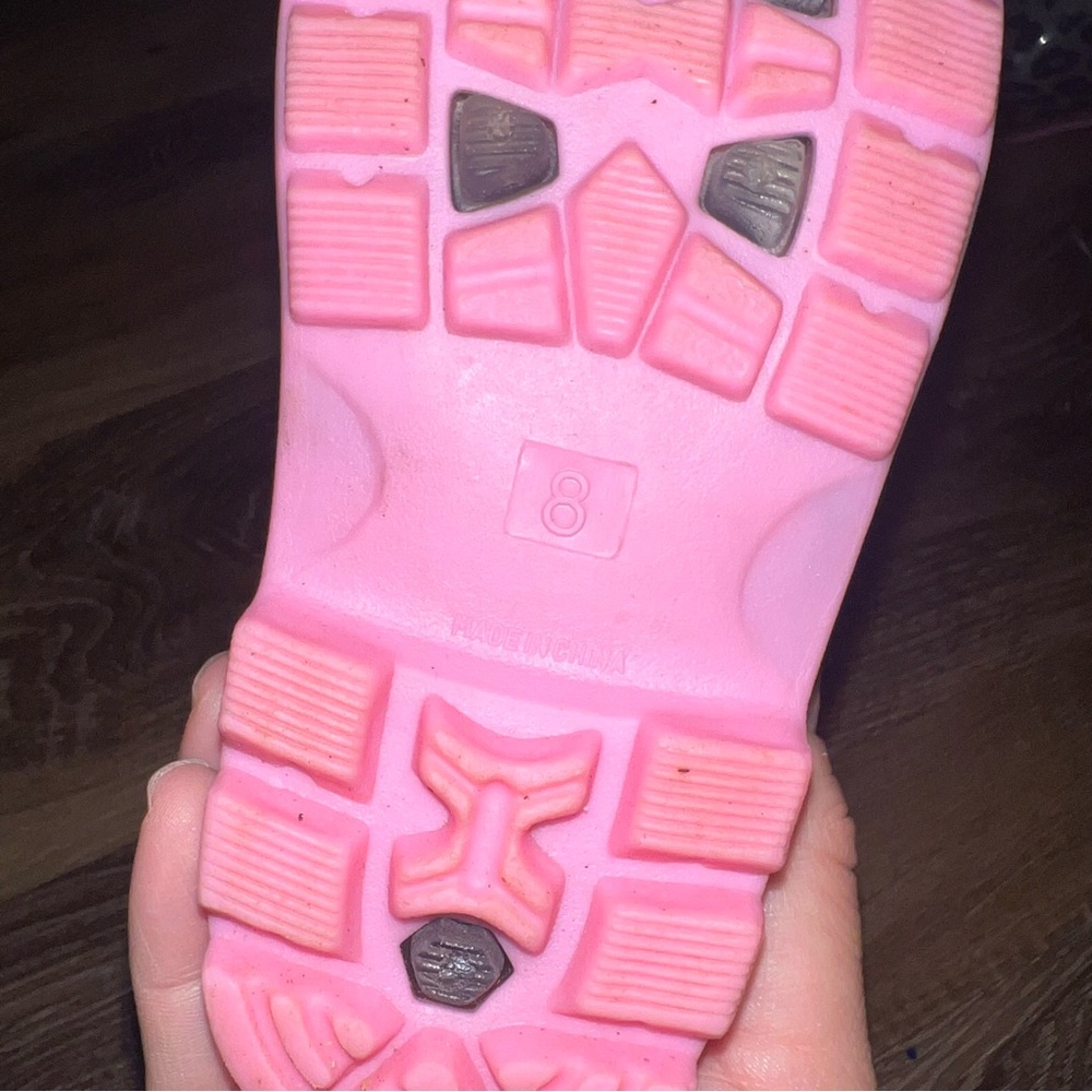 Roma Kids Abel Classic Rain Boots - Pink Leopard, Size 8 - Picture 2 of 9